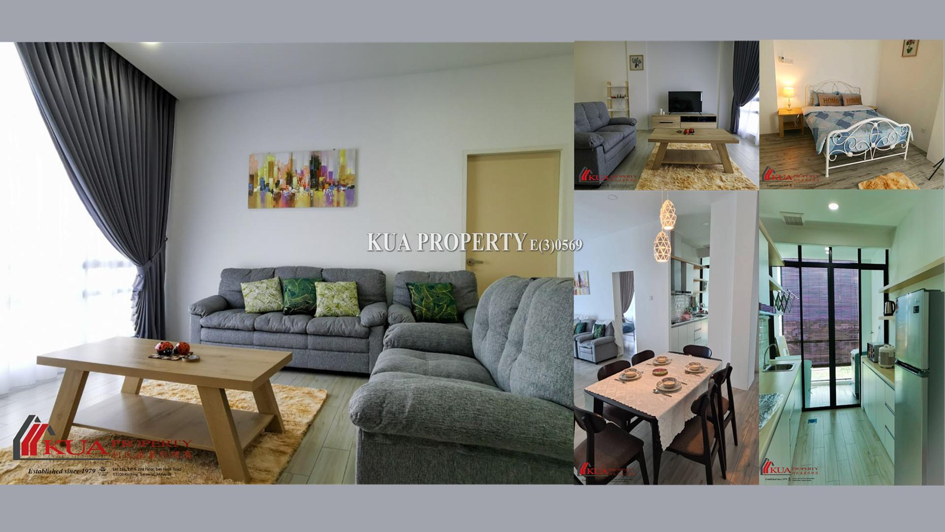 Zen 66 Apartment (Corner) For Rent! Located at 3rd Mile, Kuching