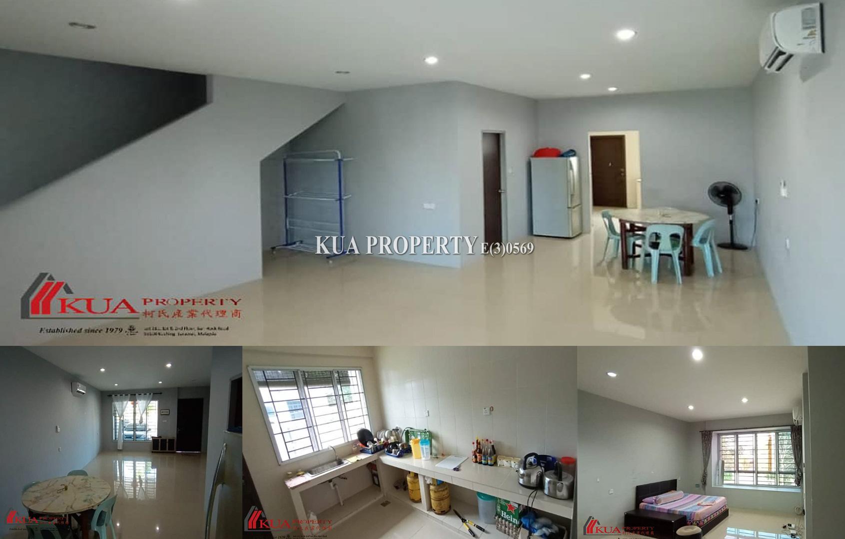 Double Storey Intermediate House For Rent! at Jalan Field Force, Batu Kawa