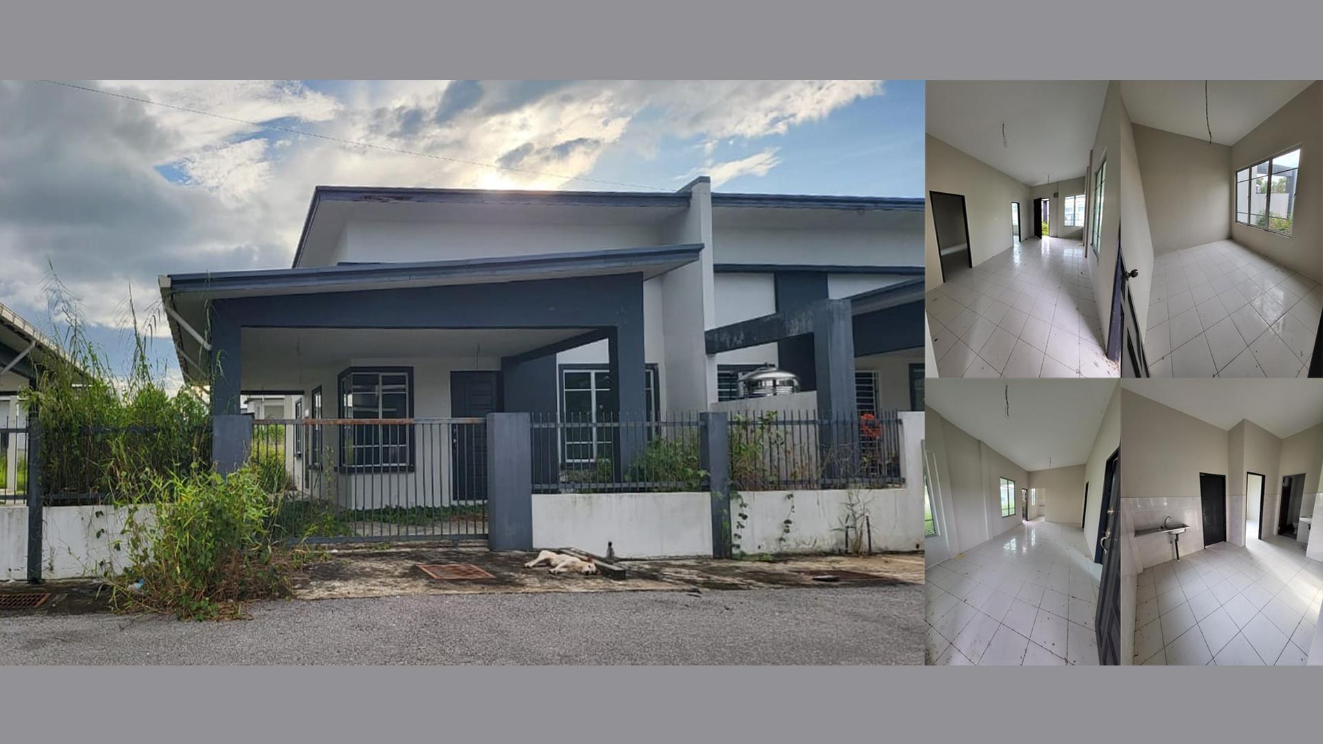 Single Storey Semi-Detached House For Sale Located at Jalan Sinjor, Sri Aman