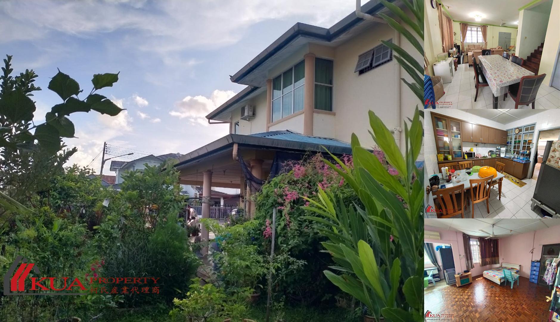 Double Storey Semi-Detached House For Sale! Located at Swee Joo Park, Kuching